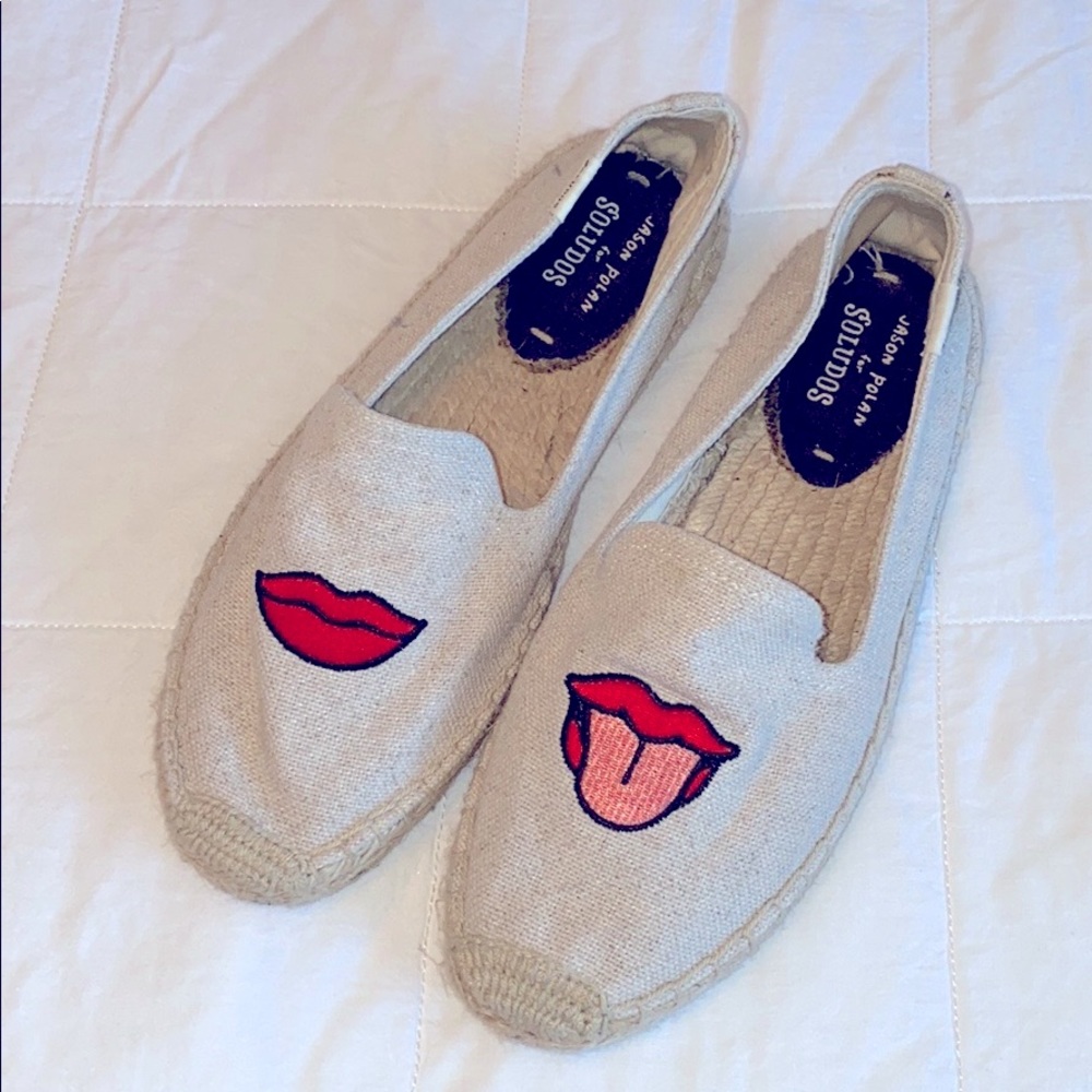 Soludos tongue lips shoes